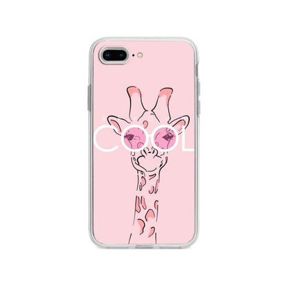 Coque Pour iPhone 8 Plus Girafe Cool - Coque Wiqeo 10€-15€, Animaux, Estelle Adam, Illustration, iPhone 8 Plus Wiqeo, Déstockeur de Coques Pour iPhone