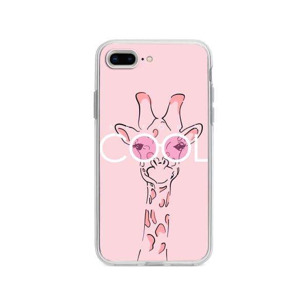 Coque Pour iPhone 8 Plus Girafe Cool - Coque Wiqeo 10€-15€, Animaux, Estelle Adam, Illustration, iPhone 8 Plus Wiqeo, Déstockeur de Coques Pour iPhone