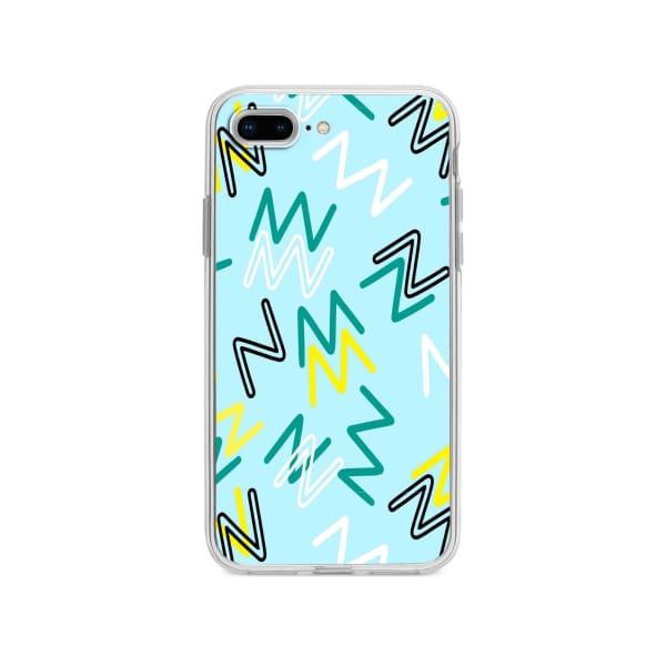 Coque Pour iPhone 8 Plus Gribouillis Géométrique - Coque Wiqeo 10€-15€, Estelle Adam, iPhone 8 Plus, Motif Wiqeo, Déstockeur de Coques Pour iPhone