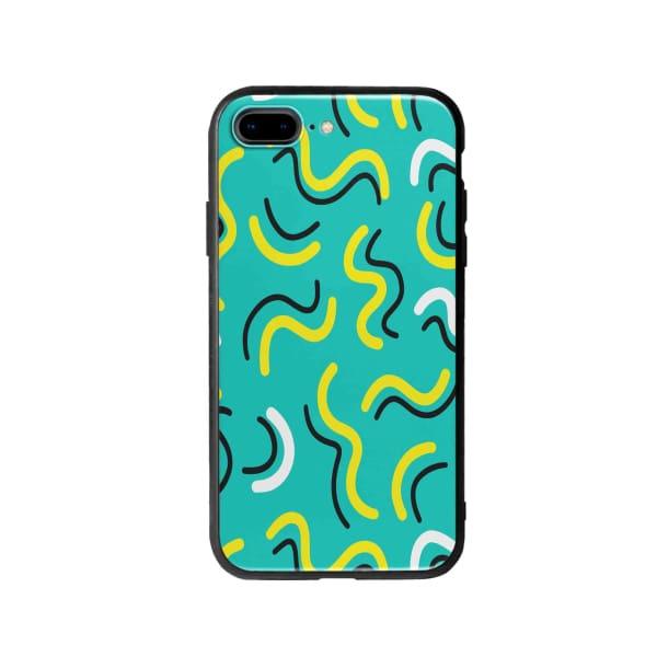 Coque Pour iPhone 8 Plus Griffonnages Turquois - Coque Wiqeo 10€-15€, Estelle Adam, iPhone 8 Plus, Motif Wiqeo, Déstockeur de Coques Pour iPhone