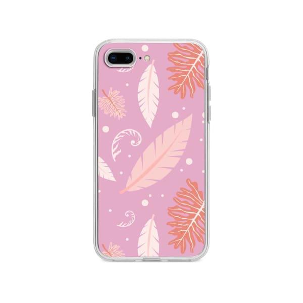 Coque Pour iPhone 8 Plus Nature Rose - Coque Wiqeo 10€-15€, Estelle Adam, Feuilles, iPhone 8 Plus, Motif Wiqeo, Déstockeur de Coques Pour iPhone