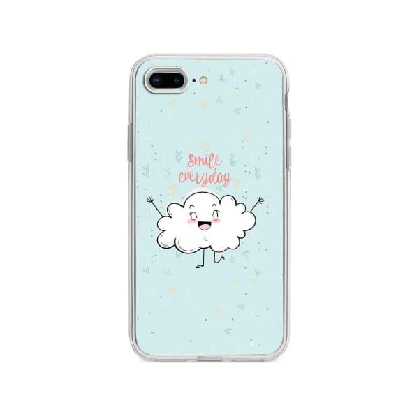 Coque Pour iPhone 8 Plus Nuage Souriant - Coque Wiqeo 10€-15€, Géraud Fournier, Illustration, iPhone 8 Plus, Mignon Wiqeo, Déstockeur de Coques Pour iPhone