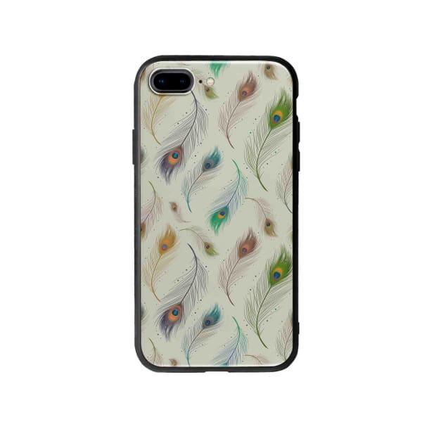 Coque Pour iPhone 8 Plus Plumes de Paon - Coque Wiqeo 10€-15€, Estelle Adam, Illustration, iPhone 8 Plus, Motif Wiqeo, Déstockeur de Coques Pour iPhone