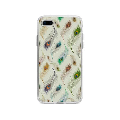 Coque Pour iPhone 8 Plus Plumes de Paon - Coque Wiqeo 10€-15€, Estelle Adam, Illustration, iPhone 8 Plus, Motif Wiqeo, Déstockeur de Coques Pour iPhone