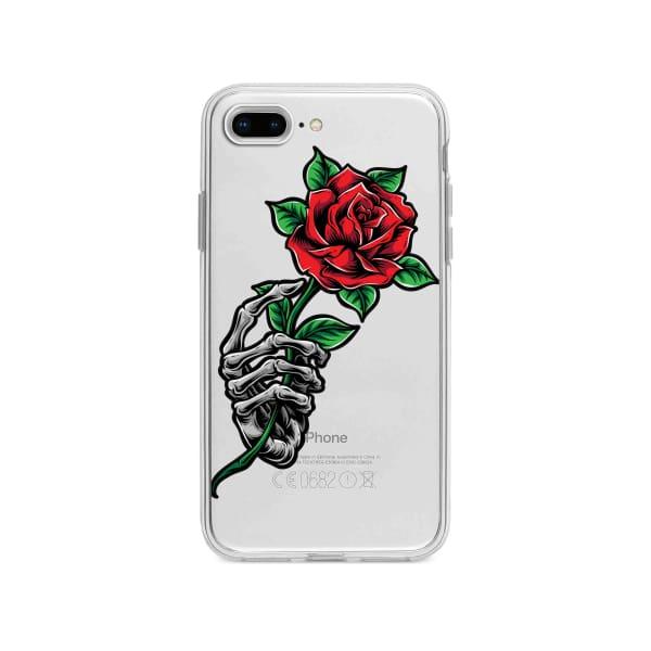 Coque Pour iPhone 8 Plus Rose Squelette - Coque Wiqeo 10€-15€, Albert Dupont, Fleur, iPhone 8 Plus, Squelette Wiqeo, Déstockeur de Coques Pour iPhone