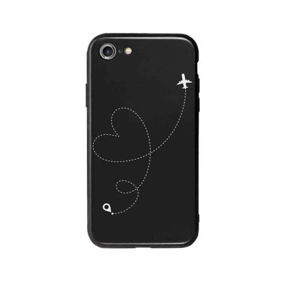 Coque Pour iPhone SE (2020) Avion Cœur - Coque Wiqeo 10€-15€, Estelle Adam, Illustration, iPhone SE 2020 Wiqeo, Déstockeur de Coques Pour iPhone