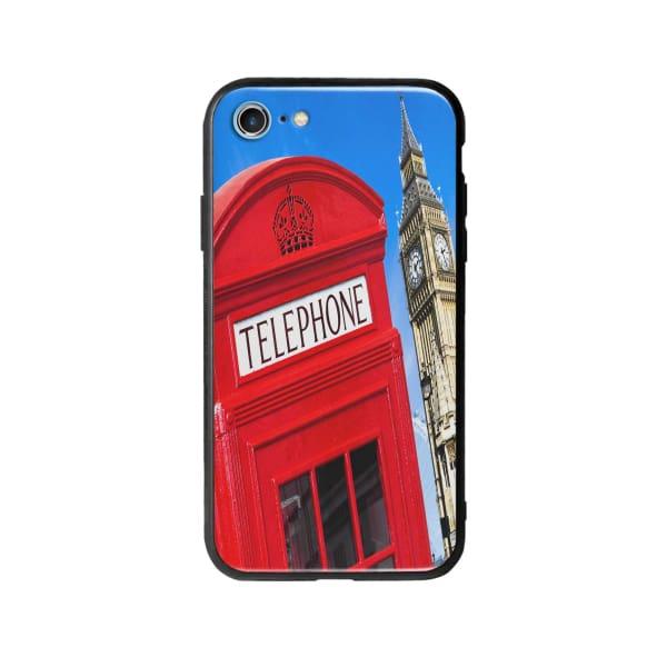 Coque Pour iPhone SE (2020) Cabine Téléphonique - Coque Wiqeo 10€-15€, Estelle Adam, Illustration, iPhone SE 2020, U.K. Wiqeo, Déstockeur de Coques Pour iPhone