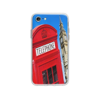 Coque Pour iPhone SE (2020) Cabine Téléphonique - Coque Wiqeo 10€-15€, Estelle Adam, Illustration, iPhone SE 2020, U.K. Wiqeo, Déstockeur de Coques Pour iPhone