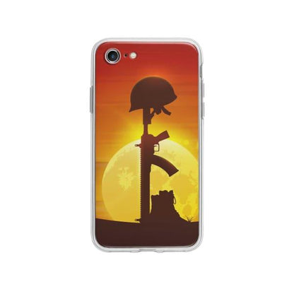 Coque Pour iPhone SE (2020) Casque et Fusil - Coque Wiqeo 10€-15€, Estelle Adam, Illustration, iPhone SE 2020 Wiqeo, Déstockeur de Coques Pour iPhone