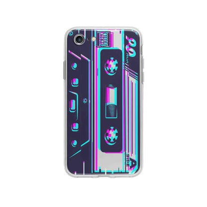 Coque Pour iPhone SE (2020) Cassette Glitché - Coque Wiqeo 10€-15€, Estelle Adam, Illustration, iPhone SE 2020 Wiqeo, Déstockeur de Coques Pour iPhone