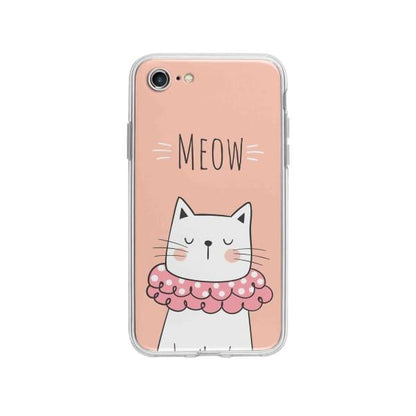 Coque Pour iPhone SE (2020) Chat Meow - Coque Wiqeo 10€-15€, Animaux, Géraud Fournier, iPhone SE 2020, Mignon Wiqeo, Déstockeur de Coques Pour iPhone