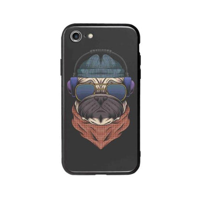 Coque Pour iPhone SE (2020) Chien Écouteurs - Coque Wiqeo 10€-15€, Animaux, Estelle Adam, Illustration, iPhone SE 2020 Wiqeo, Déstockeur de Coques Pour iPhone