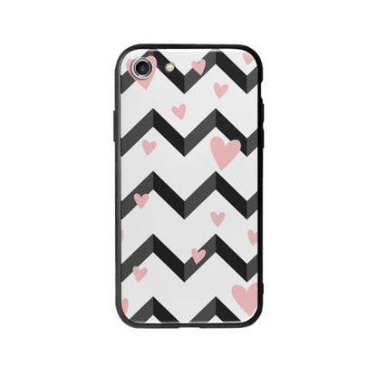 Coque Pour iPhone SE (2020) Cœurs Motif Noir et Blanc - Coque Wiqeo 10€-15€, Cœurs, Estelle Adam, iPhone SE 2020, Motif Wiqeo, Déstockeur de Coques Pour iPhone