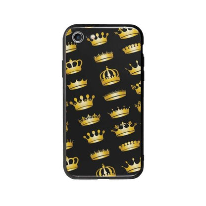 Coque Pour iPhone SE (2020) Couronnes Dorées - Coque Wiqeo 10€-15€, Estelle Adam, iPhone SE 2020, Motif Wiqeo, Déstockeur de Coques Pour iPhone