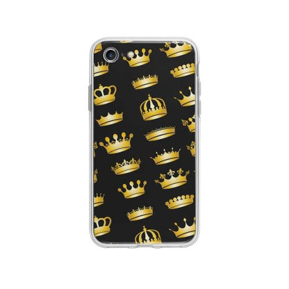 Coque Pour iPhone SE (2020) Couronnes Dorées - Coque Wiqeo 10€-15€, Estelle Adam, iPhone SE 2020, Motif Wiqeo, Déstockeur de Coques Pour iPhone