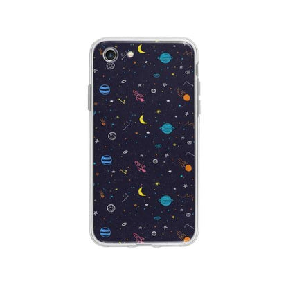 Coque Pour iPhone SE (2020) Dessin Galactique - Coque Wiqeo 10€-15€, Estelle Adam, Illustration, iPhone SE 2020, Motif Wiqeo, Déstockeur de Coques Pour iPhone