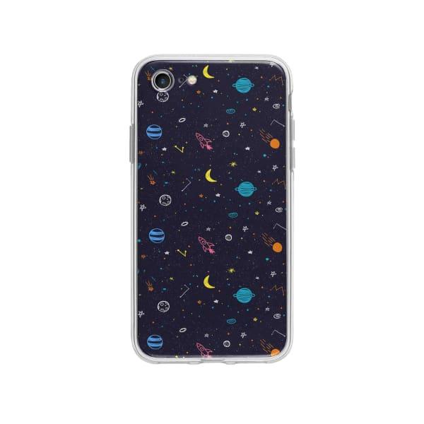 Coque Pour iPhone SE (2020) Dessin Galactique - Coque Wiqeo 10€-15€, Estelle Adam, Illustration, iPhone SE 2020, Motif Wiqeo, Déstockeur de Coques Pour iPhone