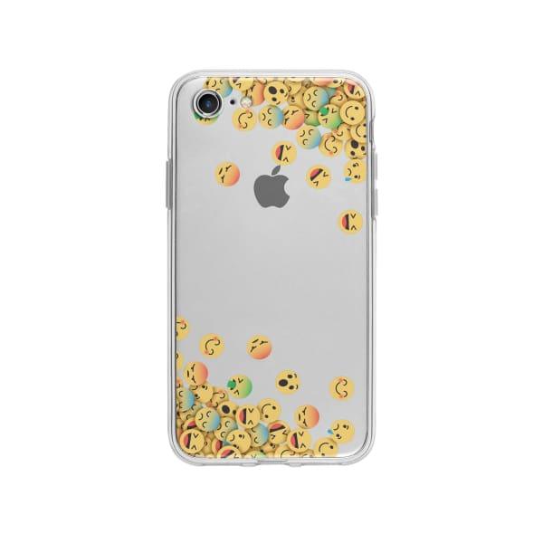 Coque Pour iPhone SE (2020) Emojis Tombants - Coque Wiqeo 10€-15€, Estelle Adam, iPhone SE 2020, Motif Wiqeo, Déstockeur de Coques Pour iPhone