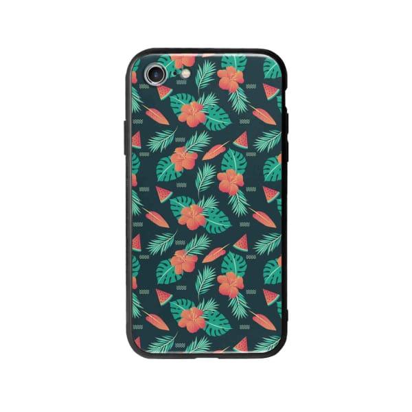 Coque Pour iPhone SE (2020) Été Floral - Coque Wiqeo 10€-15€, Estelle Adam, Feuilles, Fleur, iPhone SE 2020, Motif Wiqeo, Déstockeur de Coques Pour iPhone