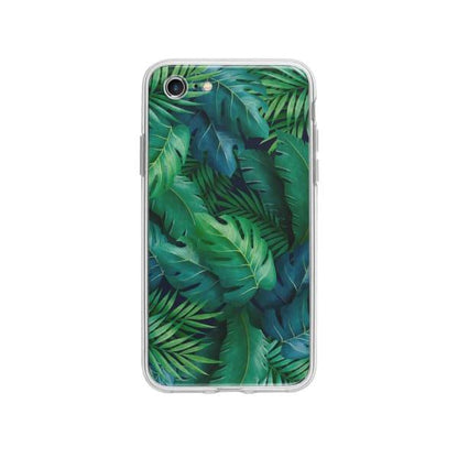 Coque Pour iPhone SE (2020) Feuillage Tropical - Coque Wiqeo 10€-15€, Estelle Adam, Feuilles, iPhone SE 2020, Motif Wiqeo, Déstockeur de Coques Pour iPhone