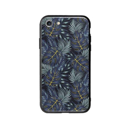 Coque Pour iPhone SE (2020) Feuilles Bleuâtres - Coque Wiqeo 10€-15€, Estelle Adam, Feuilles, iPhone SE 2020, Motif Wiqeo, Déstockeur de Coques Pour iPhone