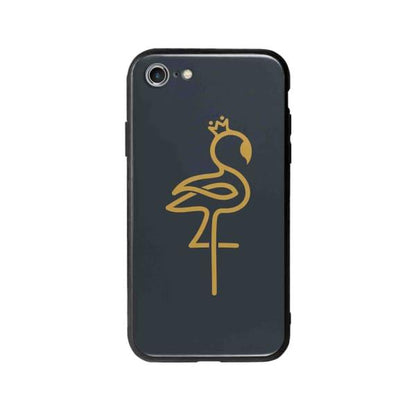 Coque Pour iPhone SE (2020) Flamant Rose Linéaire - Coque Wiqeo 10€-15€, Animaux, Estelle Adam, iPhone SE 2020, Motif Wiqeo, Déstockeur de Coques Pour iPhone