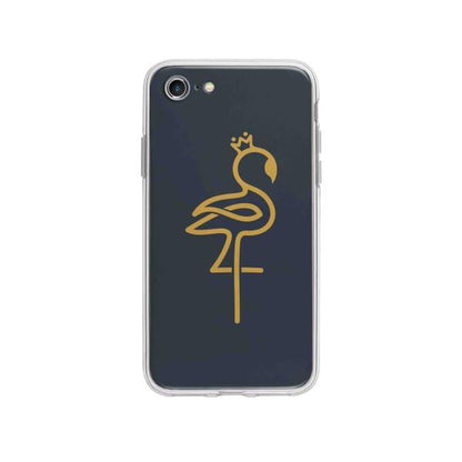 Coque Pour iPhone SE (2020) Flamant Rose Linéaire - Coque Wiqeo 10€-15€, Animaux, Estelle Adam, iPhone SE 2020, Motif Wiqeo, Déstockeur de Coques Pour iPhone