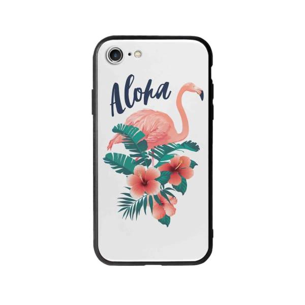 Coque Pour iPhone SE (2020) Flamant Rose Tropical - Coque Wiqeo 10€-15€, Estelle Adam, Feuilles, iPhone SE 2020, Motif Wiqeo, Déstockeur de Coques Pour iPhone