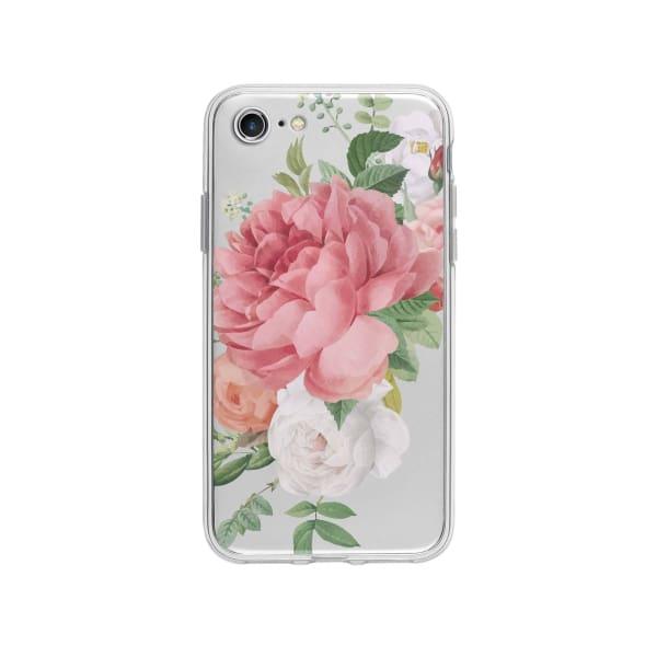 Coque Pour iPhone SE (2020) Fleurs - Transparent