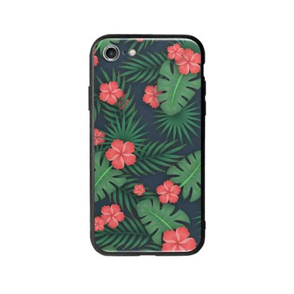 Coque Pour iPhone SE (2020) Flore Exotique - Coque Wiqeo 10€-15€, Estelle Adam, Feuilles, Fleur, iPhone SE 2020, Motif Wiqeo, Déstockeur de Coques Pour iPhone