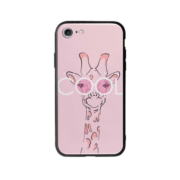 Coque Pour iPhone SE (2020) Girafe Cool - Coque Wiqeo 10€-15€, Animaux, Estelle Adam, Illustration, iPhone SE 2020 Wiqeo, Déstockeur de Coques Pour iPhone