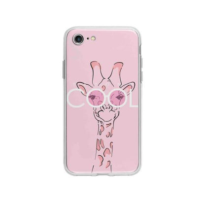 Coque Pour iPhone SE (2020) Girafe Cool - Coque Wiqeo 10€-15€, Animaux, Estelle Adam, Illustration, iPhone SE 2020 Wiqeo, Déstockeur de Coques Pour iPhone