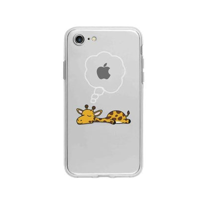 Coque Pour iPhone SE (2020) Girafe Endormie - Coque Wiqeo 10€-15€, Animaux, Estelle Adam, Illustration, iPhone SE 2020 Wiqeo, Déstockeur de Coques Pour iPhone