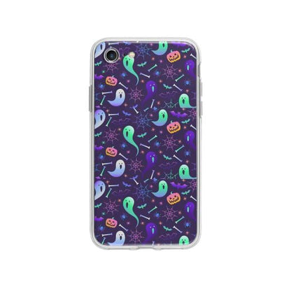 Coque Pour iPhone SE (2020) Halloween Fantôme - Coque Wiqeo 10€-15€, Estelle Adam, iPhone SE 2020, Motif Wiqeo, Déstockeur de Coques Pour iPhone