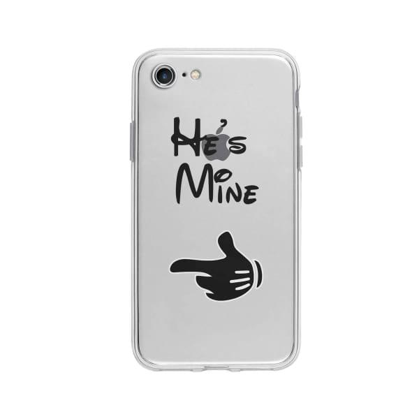Coque Pour iPhone SE (2020) "He's Mine" - Transparent