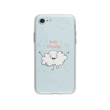 Coque Pour iPhone SE (2020) Nuage Souriant - Coque Wiqeo 10€-15€, Géraud Fournier, Illustration, iPhone SE 2020, Mignon Wiqeo, Déstockeur de Coques Pour iPhone