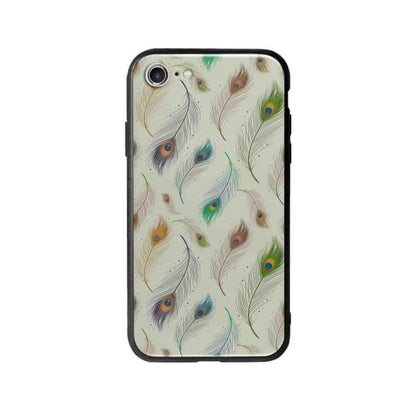 Coque Pour iPhone SE (2020) Plumes de Paon - Coque Wiqeo 10€-15€, Estelle Adam, Illustration, iPhone SE 2020, Motif Wiqeo, Déstockeur de Coques Pour iPhone