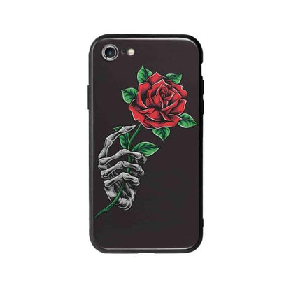 Coque Pour iPhone SE (2020) Rose Squelette - Coque Wiqeo 10€-15€, Albert Dupont, Fleur, iPhone SE 2020, Squelette Wiqeo, Déstockeur de Coques Pour iPhone