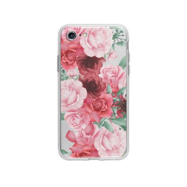 Coque Pour iPhone SE (2020) Roses Fleuries - Transparent