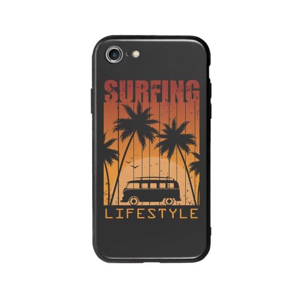 Coque Pour iPhone SE (2020) "Surfing Lifestyle" - Coque Wiqeo 10€-15€, Estelle Adam, Illustration, iPhone SE 2020, Motif Wiqeo, Déstockeur de Coques Pour iPhone