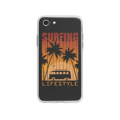 Coque Pour iPhone SE (2020) "Surfing Lifestyle" - Coque Wiqeo 10€-15€, Estelle Adam, Illustration, iPhone SE 2020, Motif Wiqeo, Déstockeur de Coques Pour iPhone