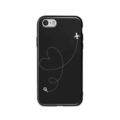 Coque Pour iPhone SE Avion Cœur - Coque Wiqeo 5€-10€, Estelle Adam, Illustration, iPhone SE Wiqeo, Déstockeur de Coques Pour iPhone