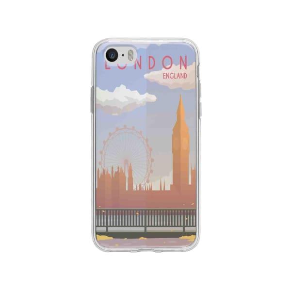 Coque Pour iPhone SE Big Ben & London Eye - Coque Wiqeo 5€-10€, Estelle Adam, Illustration, iPhone SE, Voyage Wiqeo, Déstockeur de Coques Pour iPhone