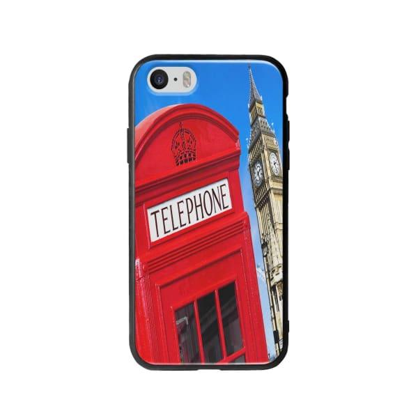 Coque Pour iPhone SE Cabine Téléphonique - Coque Wiqeo 5€-10€, Estelle Adam, Illustration, iPhone SE, U.K. Wiqeo, Déstockeur de Coques Pour iPhone