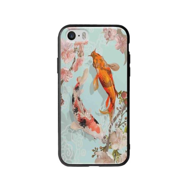 Coque Pour iPhone SE Carpes Koï - Coque Wiqeo 5€-10€, Estelle Adam, Illustration, iPhone SE Wiqeo, Déstockeur de Coques Pour iPhone