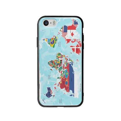 Coque Pour iPhone SE Carte du Monde - Coque Wiqeo 5€-10€, Estelle Adam, Illustration, iPhone SE Wiqeo, Déstockeur de Coques Pour iPhone