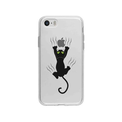 Coque Pour iPhone SE Chat Griffant - Coque Wiqeo 5€-10€, Géraud Fournier, Illustration, iPhone SE, Mignon Wiqeo, Déstockeur de Coques Pour iPhone