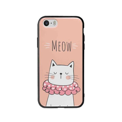 Coque Pour iPhone SE Chat Meow - Coque Wiqeo 5€-10€, Animaux, Géraud Fournier, iPhone SE, Mignon Wiqeo, Déstockeur de Coques Pour iPhone