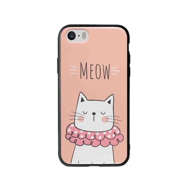 Coque Pour iPhone SE Chat Meow - Coque Wiqeo 5€-10€, Animaux, Géraud Fournier, iPhone SE, Mignon Wiqeo, Déstockeur de Coques Pour iPhone