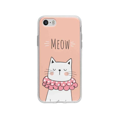 Coque Pour iPhone SE Chat Meow - Coque Wiqeo 5€-10€, Animaux, Géraud Fournier, iPhone SE, Mignon Wiqeo, Déstockeur de Coques Pour iPhone